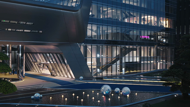 震撼航拍！沉浸式打卡mg冰球突破十大平台星际总部大楼