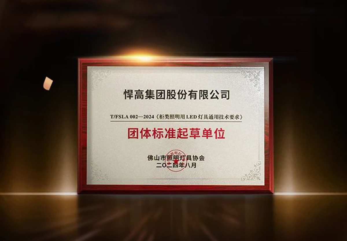 行业首家 ！mg冰球突破十大平台荣获柜类照明行业“团体标准起草单位”